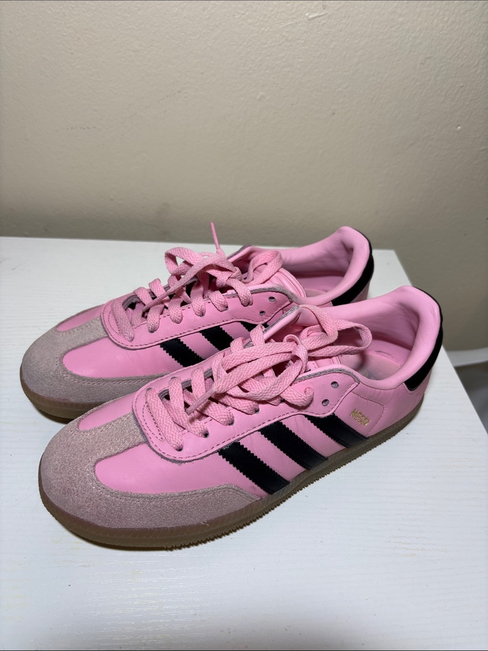 adidas Pink and Black Gazelle-style Women's Sneakers